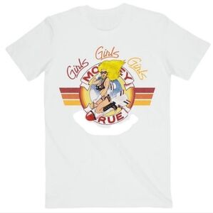 🆕️ Motley Crue Girls Girls Girls Bomber 2022 Stadium Tour Graphic Tee